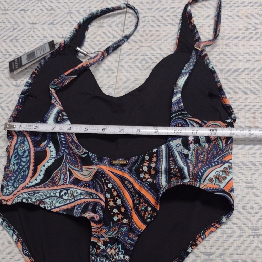 NEW RELLECIGA Paisley One Piece Swimsuit - Multicolor Vacation Beach - Picture 13 of 14
